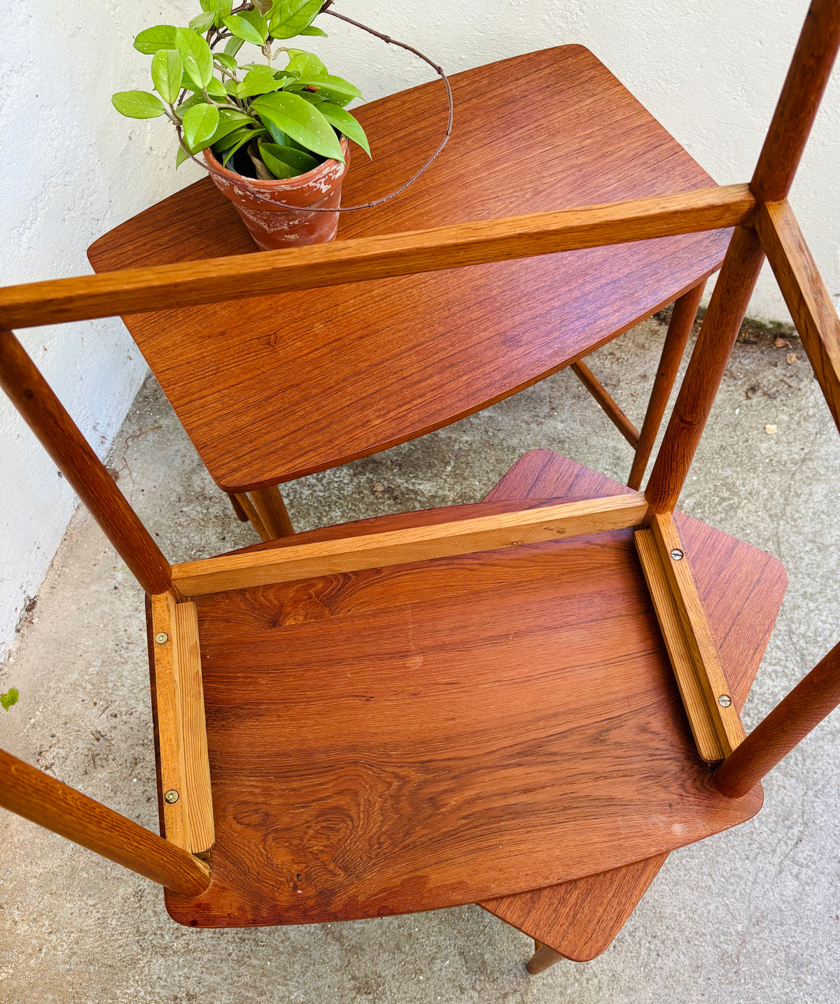 Indskudsborde teak/eg