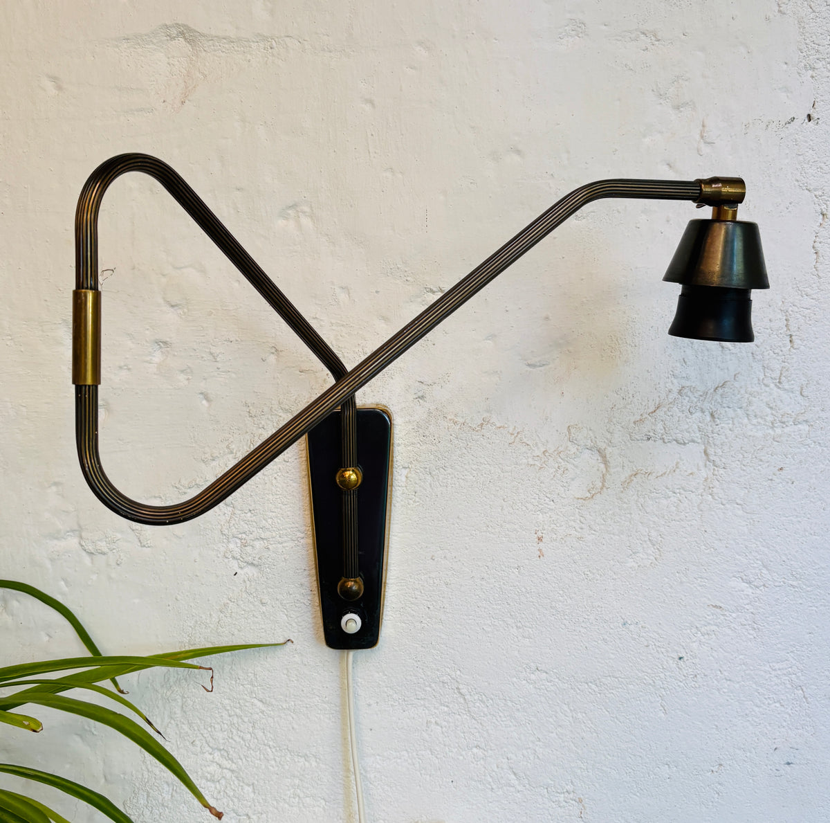 Messing svingarmslampe