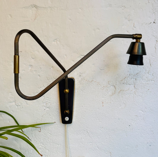 Messing svingarmslampe