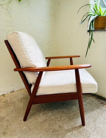 Retro armchair in solid teak - 2