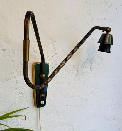 Messing svingarmslampe