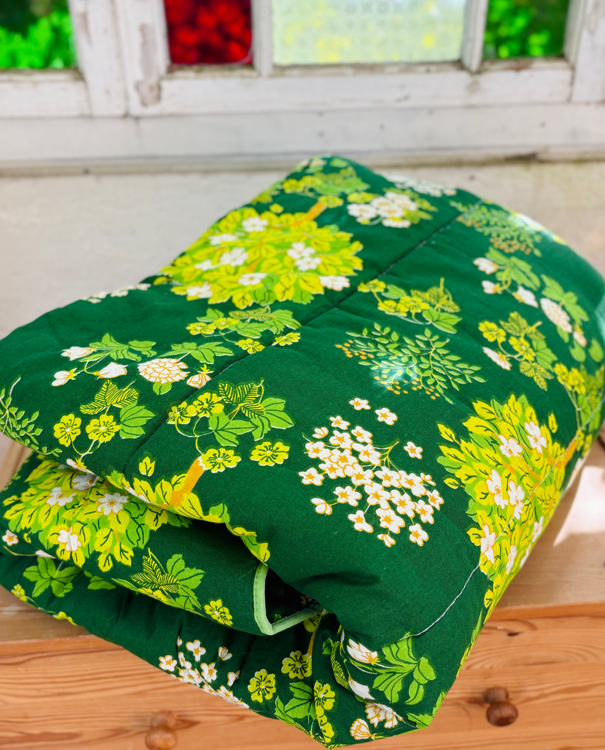 Vintage floral quilt