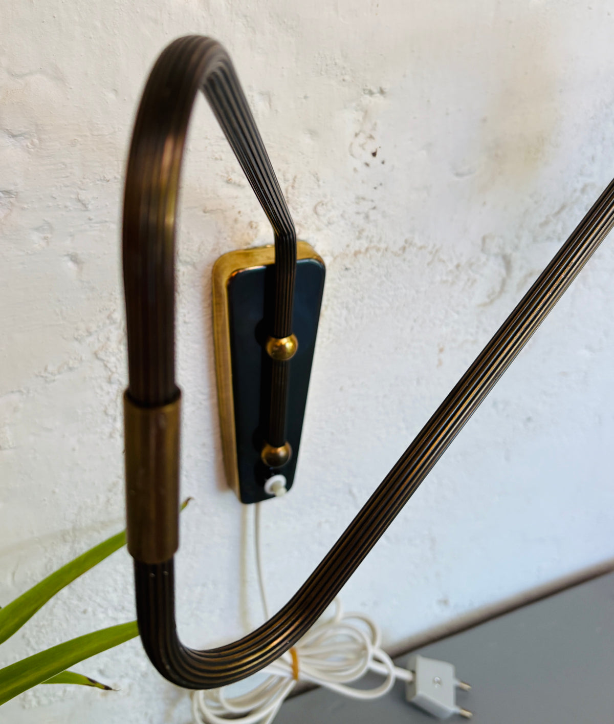 Messing svingarmslampe