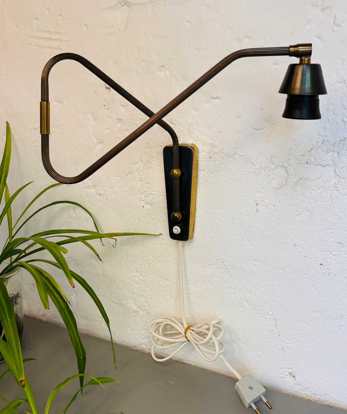 Messing svingarmslampe