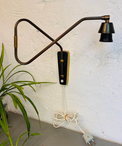 Messing svingarmslampe