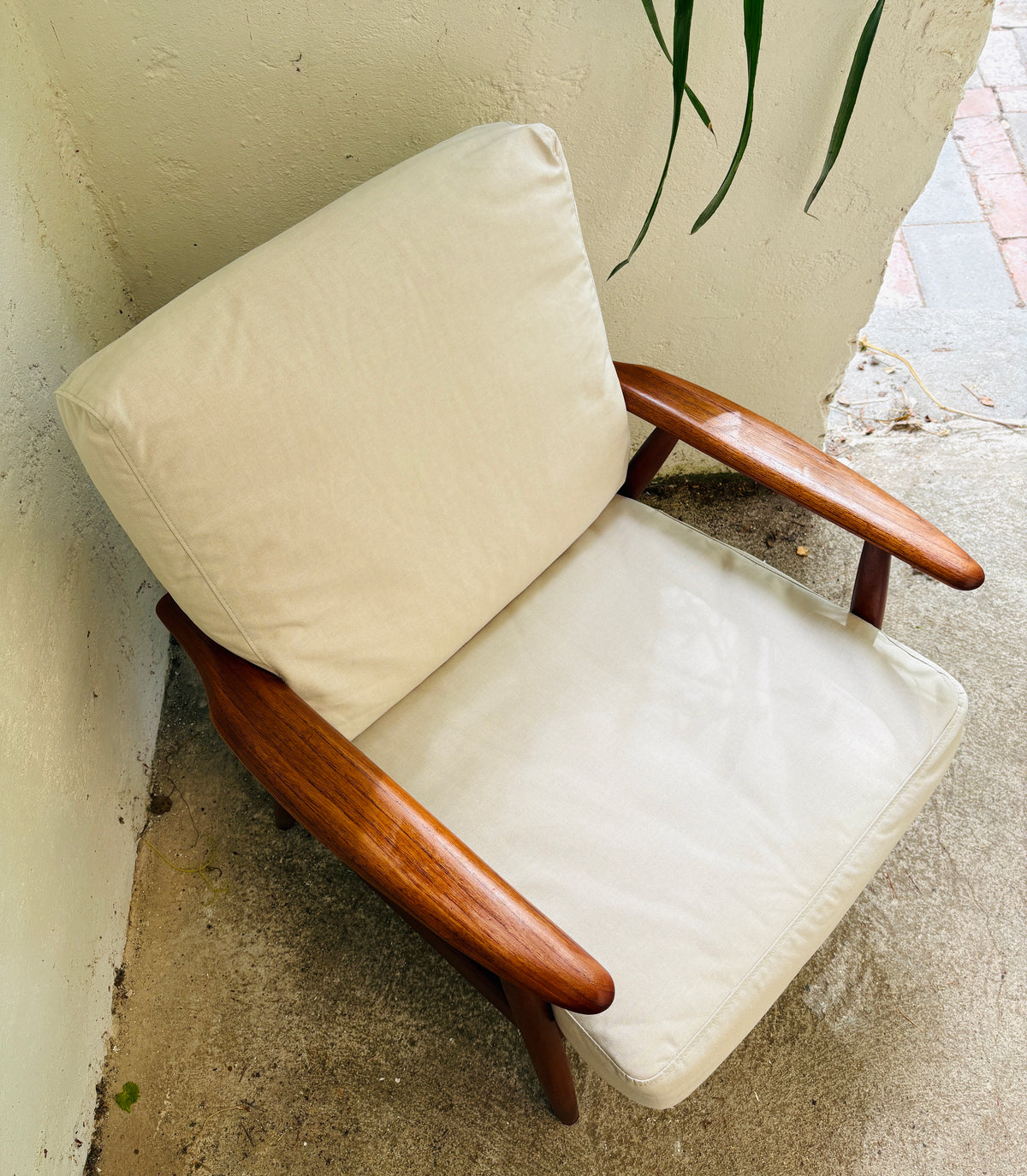 Retro armchair in solid teak - 2