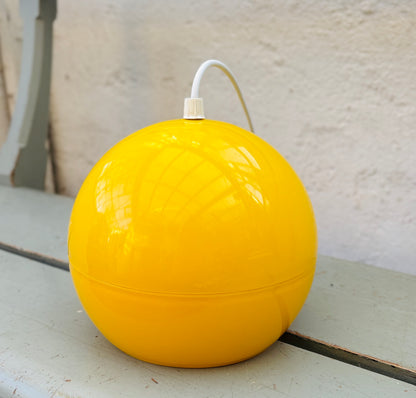 Dansk vintage kuglependel – gul pop-art