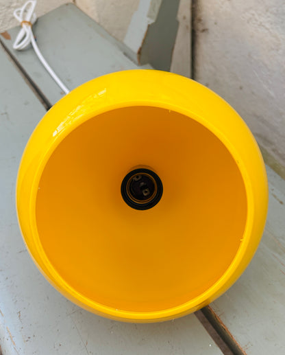 Dansk vintage kuglependel – gul pop-art