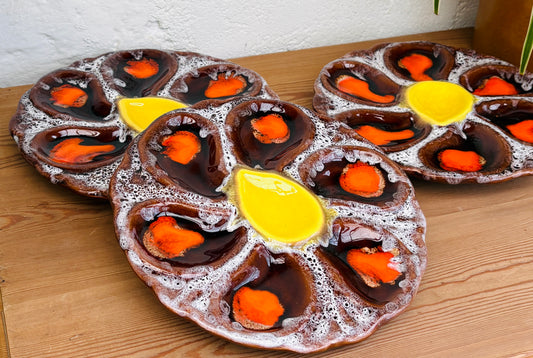 Franske vintage østerstallerkener – Vallauris