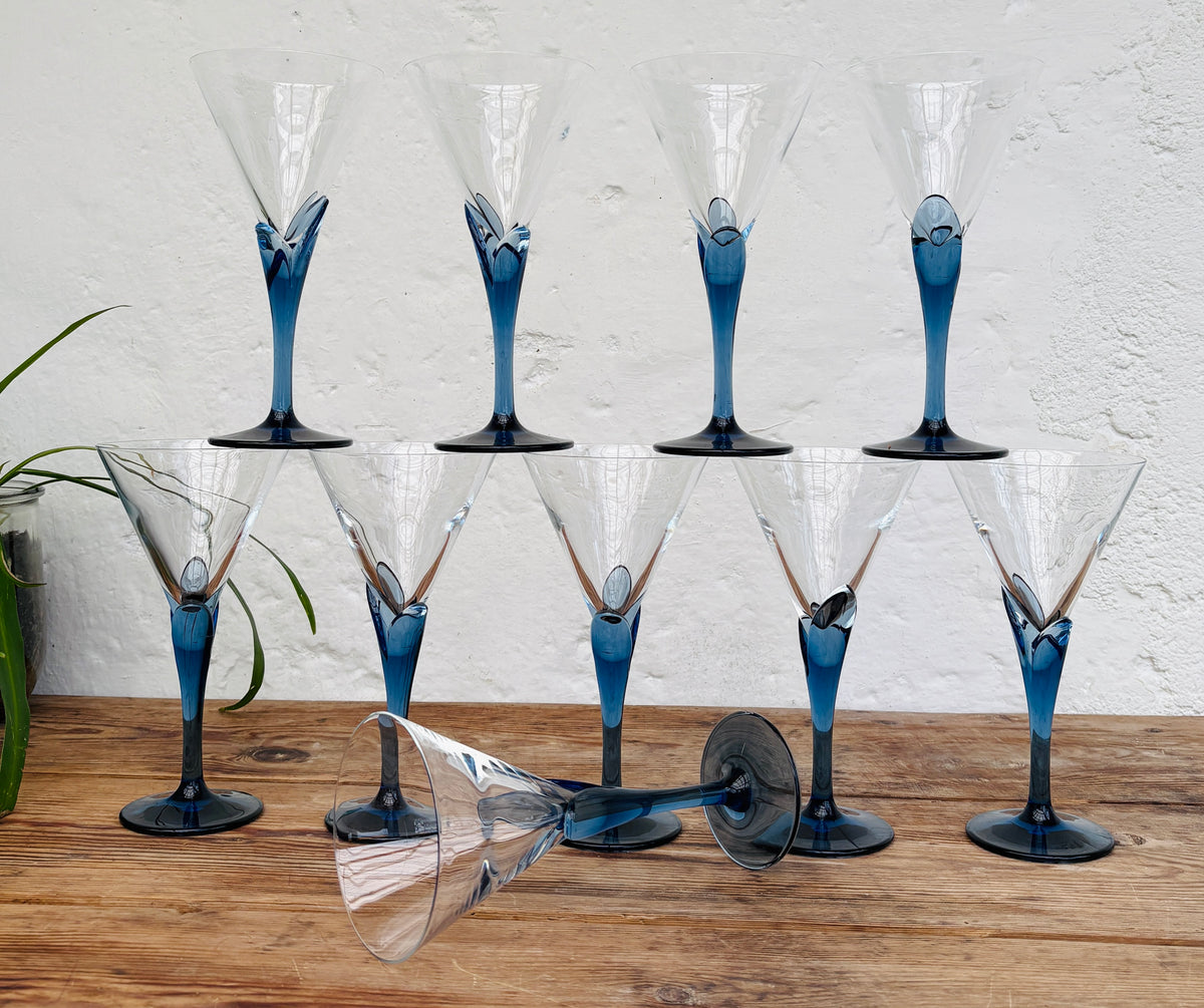 Vintage Luigi Bormioli Florian Bleu Martini- & Cocktailglas – pris pr. stk.