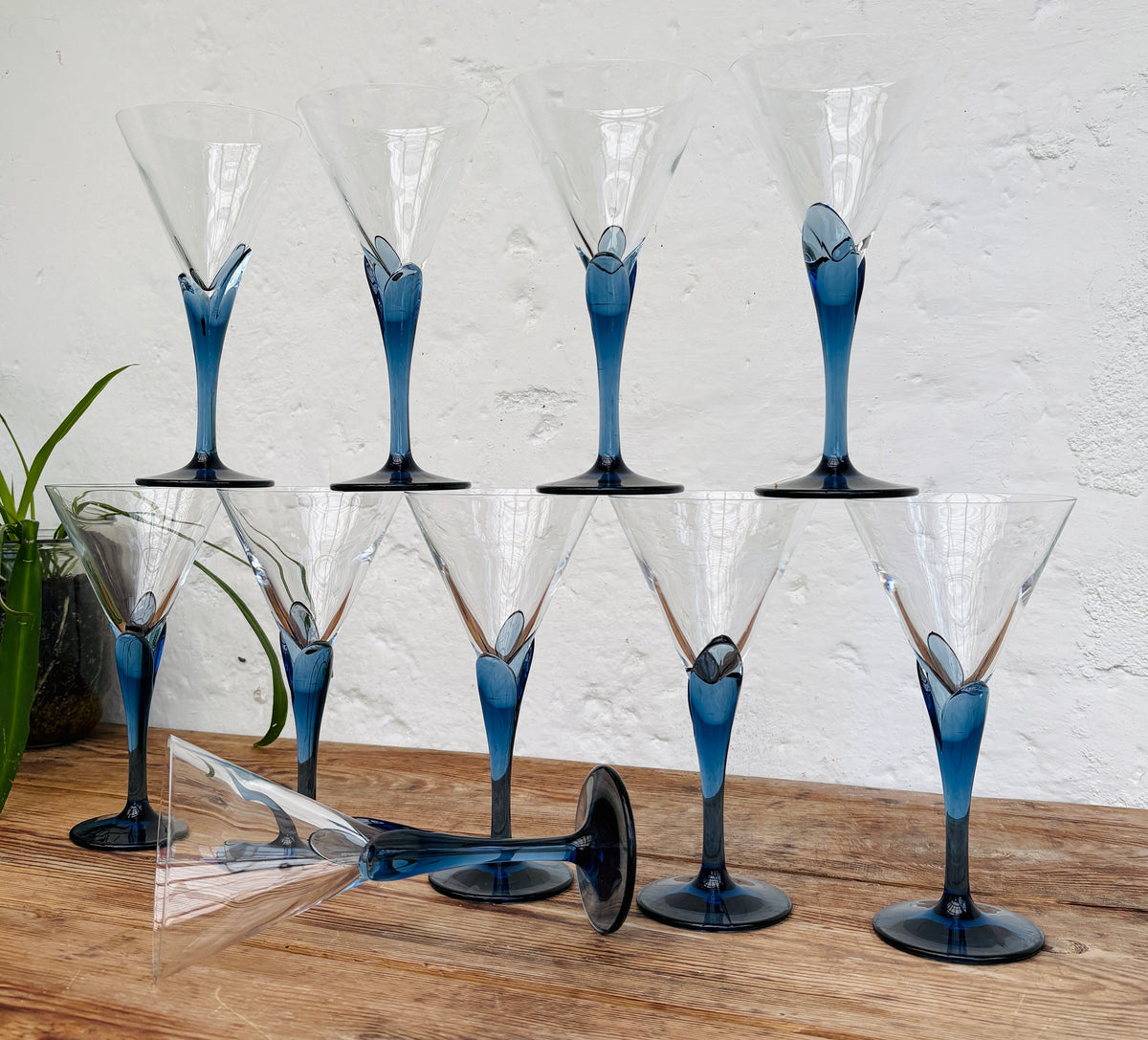 Vintage Luigi Bormioli Florian Bleu Martini- & Cocktailglas – pris pr. stk.