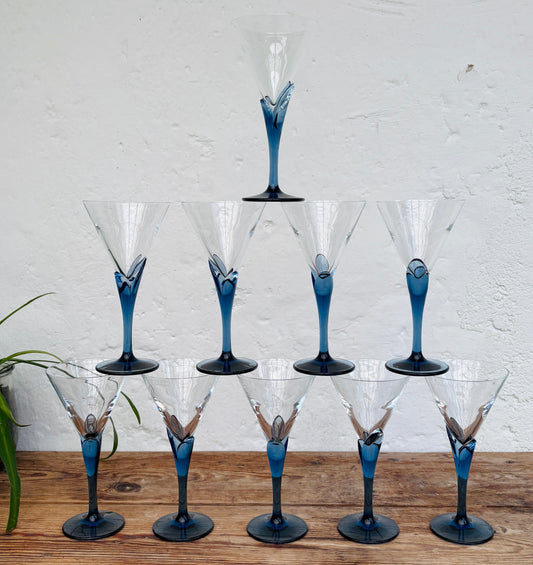 Vintage Luigi Bormioli Florian Bleu Martini- & Cocktailglas – pris pr. stk.