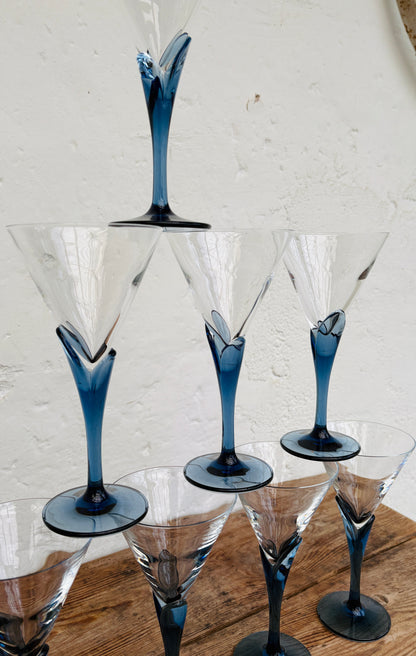 Vintage Luigi Bormioli Florian Bleu Martini- & Cocktailglas – pris pr. stk.