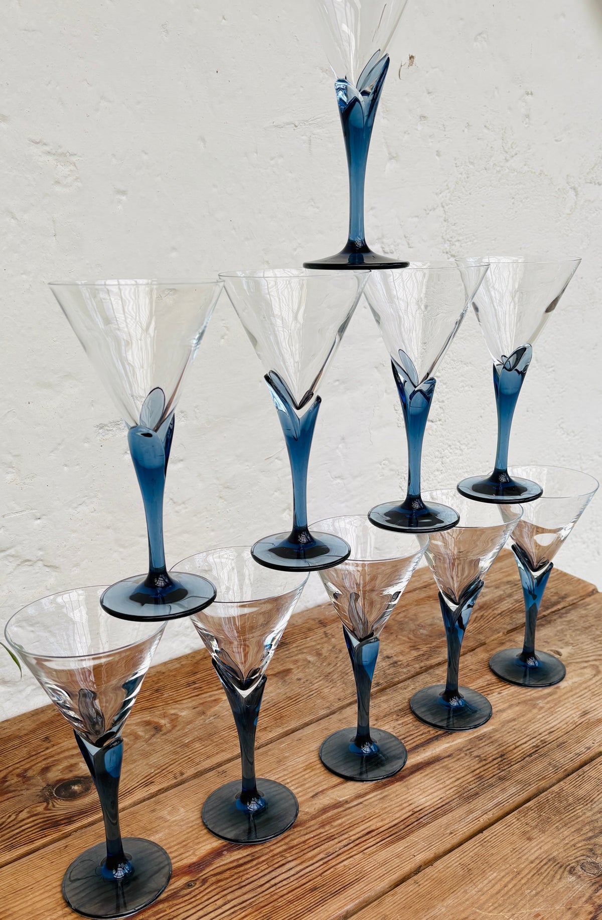 Vintage Luigi Bormioli Florian Bleu Martini- & Cocktailglas – pris pr. stk.