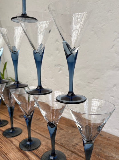Vintage Luigi Bormioli Florian Bleu Martini- & Cocktailglas – pris pr. stk.