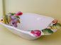 Italiensk vintage keramikfad med frugtrelief