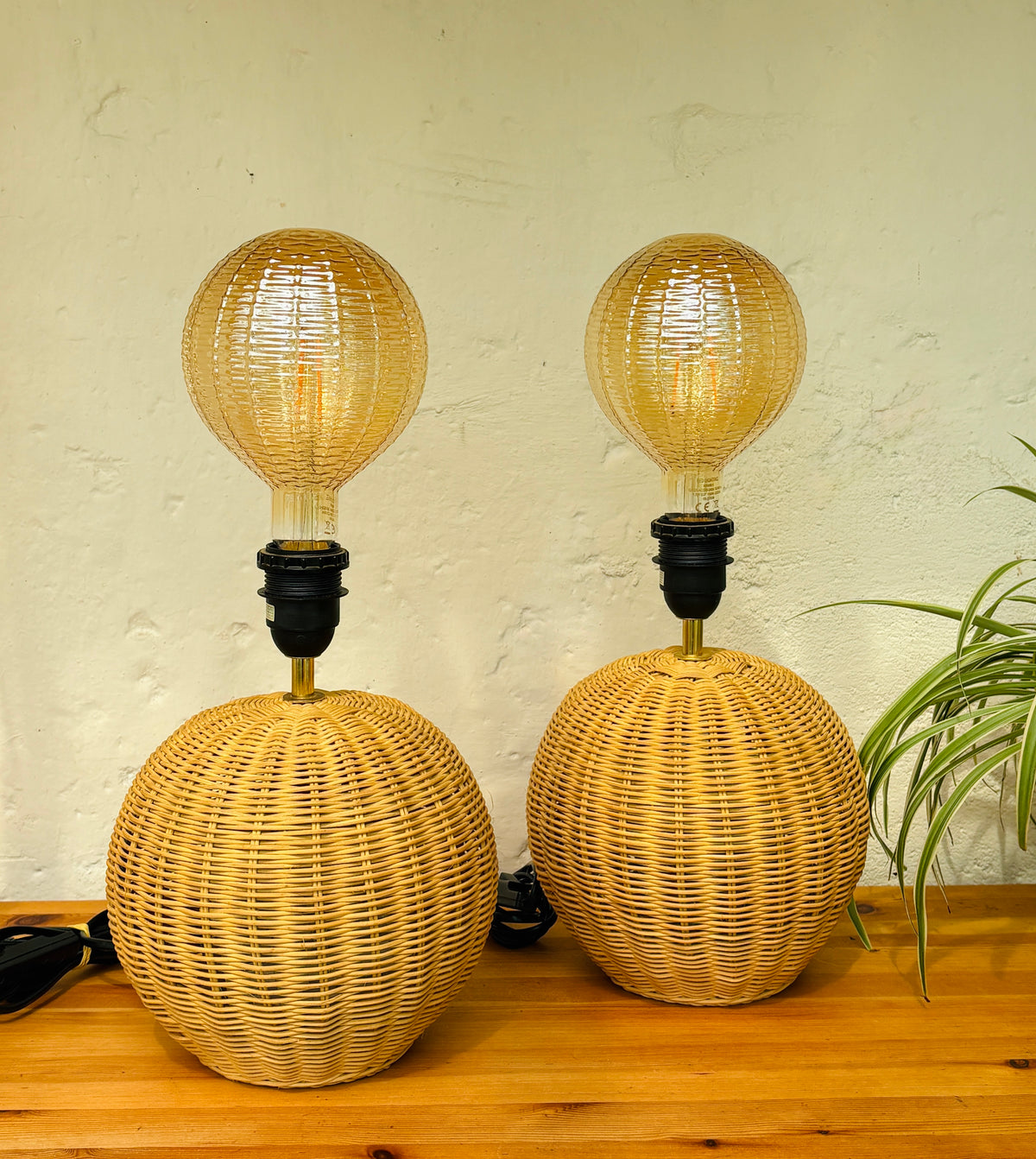 Vintage flet bordlamper