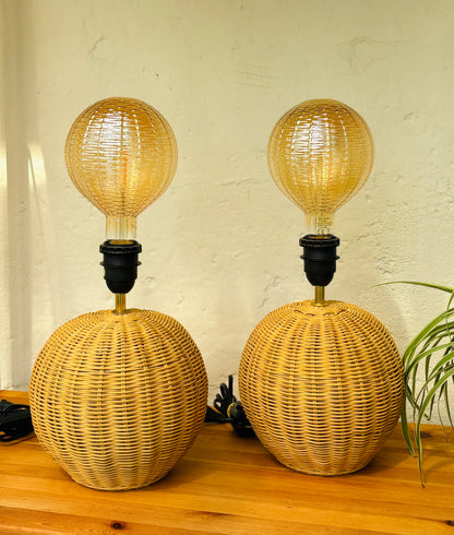Vintage flet bordlamper