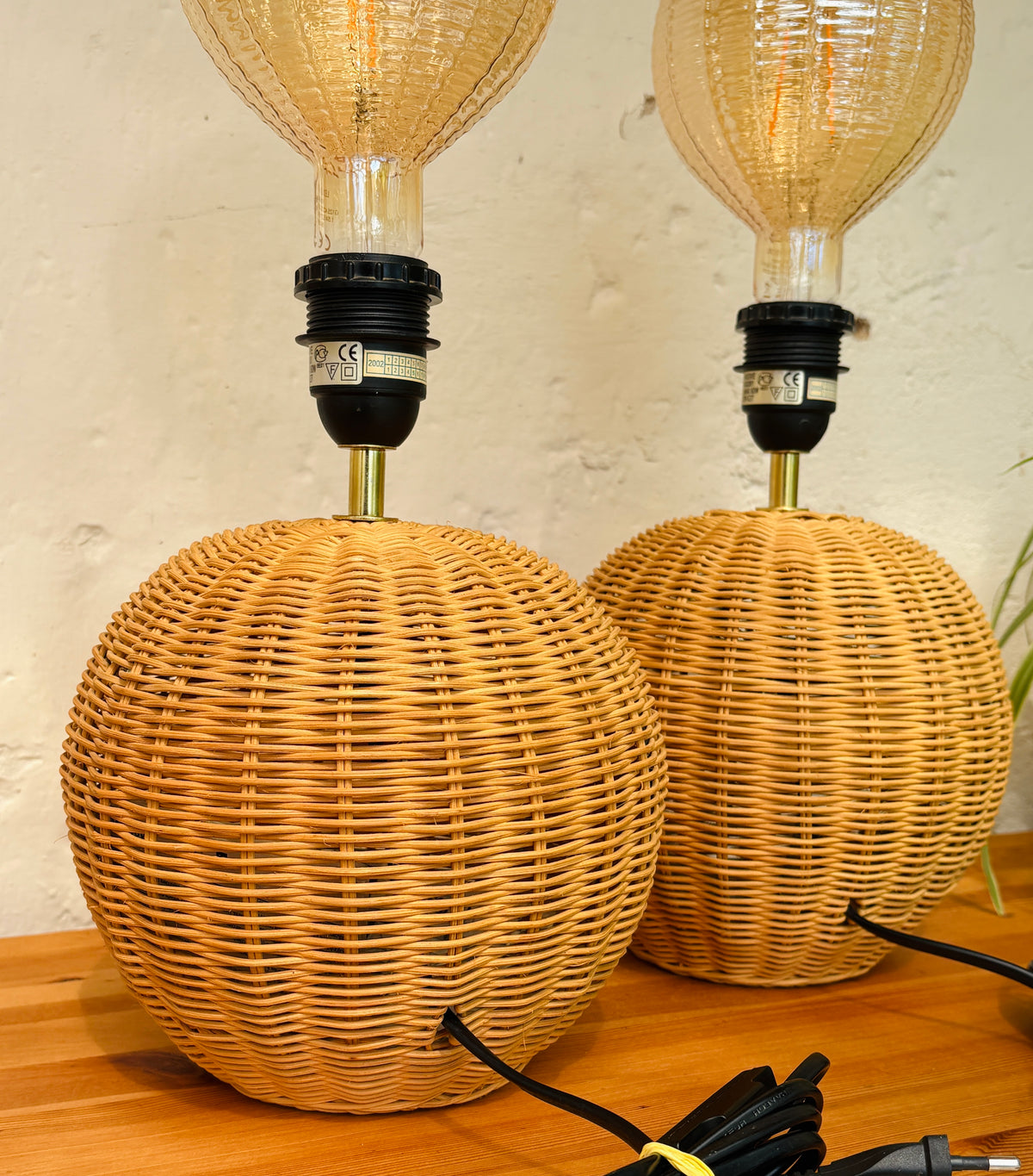Vintage flet bordlamper