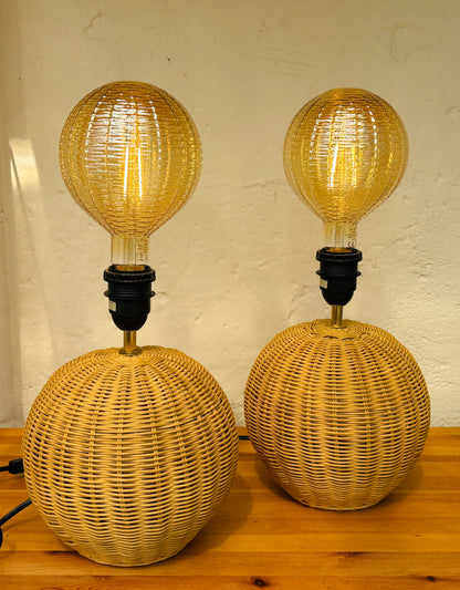 Vintage flet bordlamper