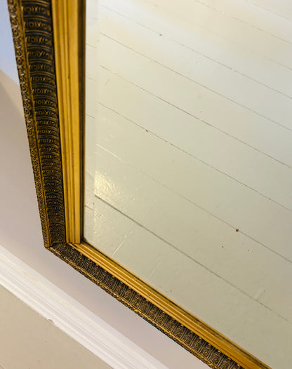 Stort spejl med facetslebet glas