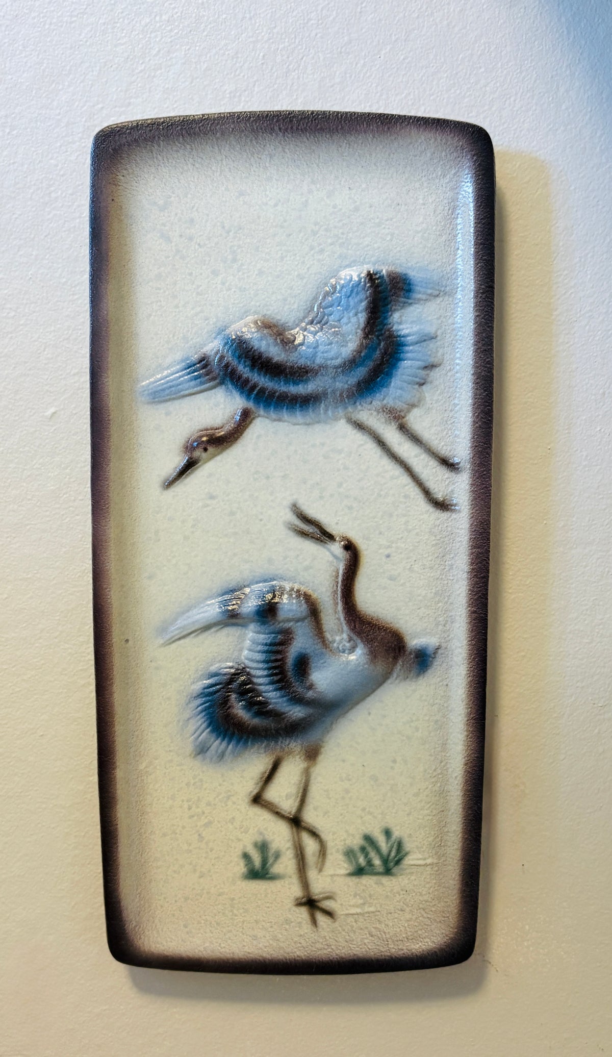 Tysk vintage keramikrelief