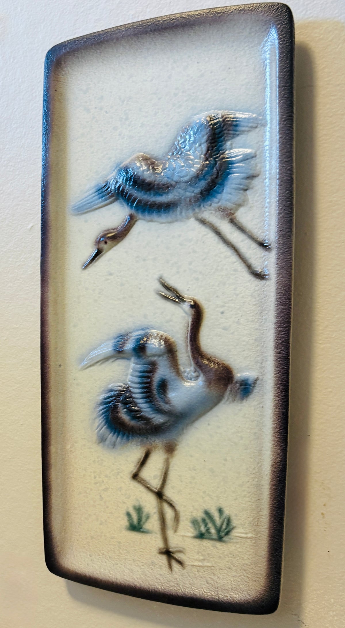 Tysk vintage keramikrelief