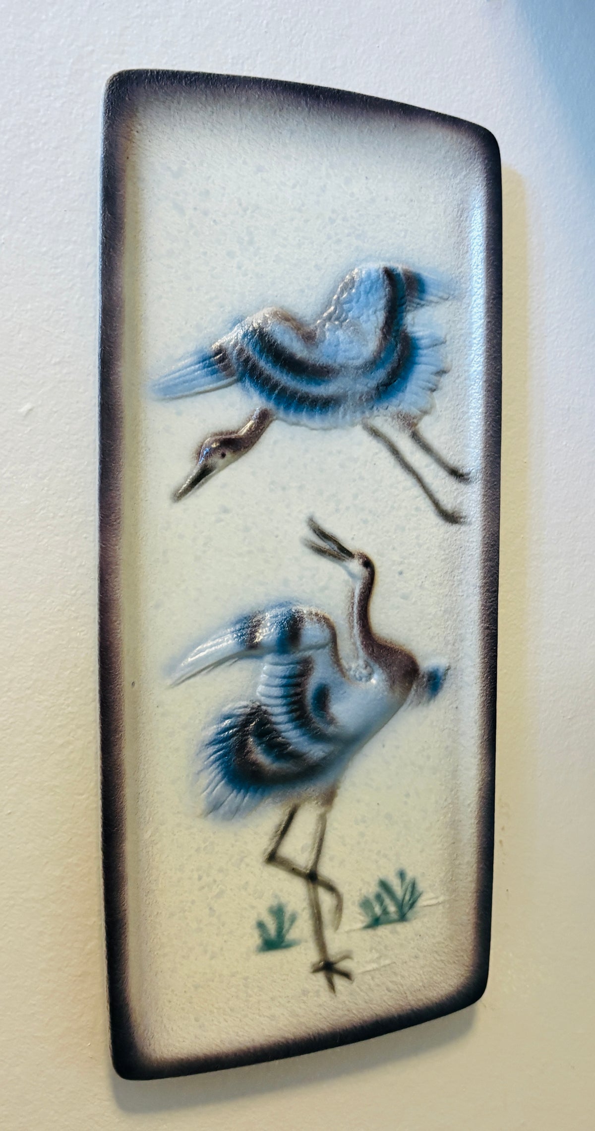 Tysk vintage keramikrelief