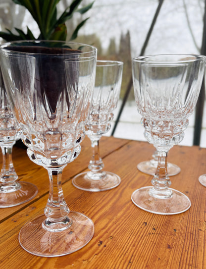 Pompadour rødvinsglas i krystal