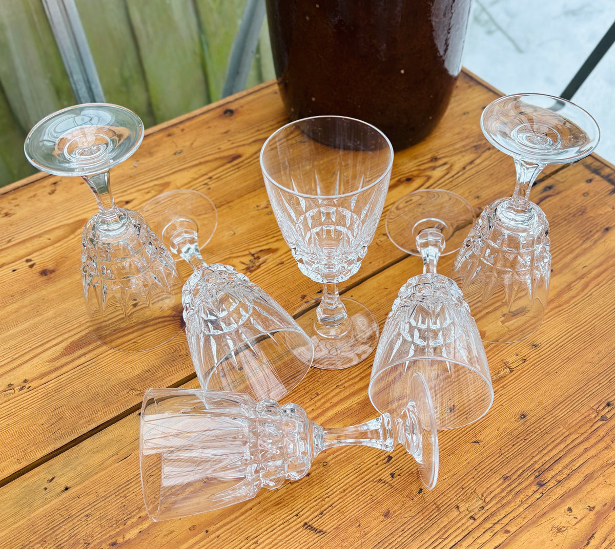Pompadour rødvinsglas i krystal