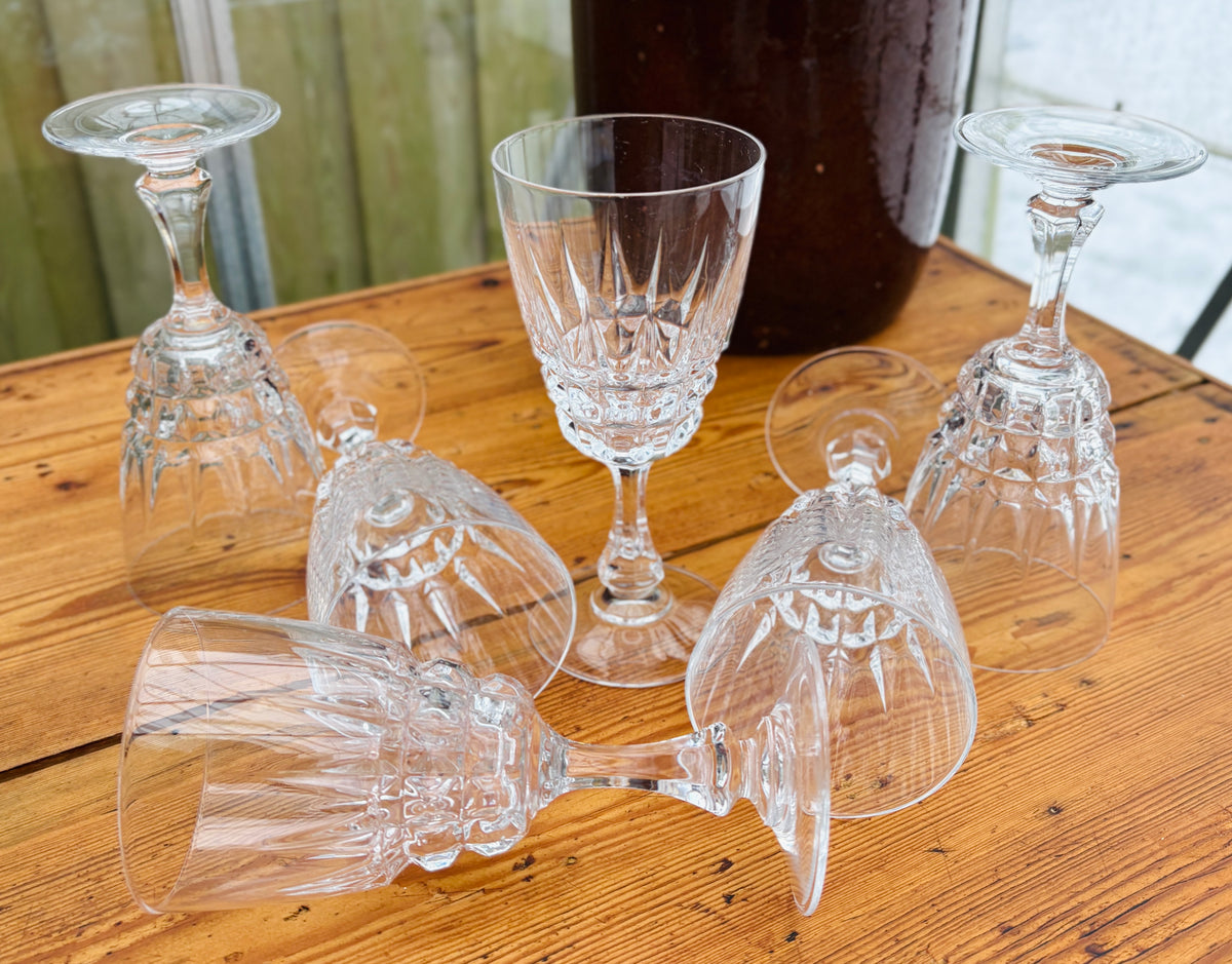 Pompadour rødvinsglas i krystal