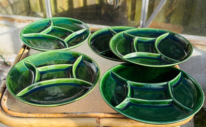 Vintage fondue- / tapastallerkener - pris pr. stk.